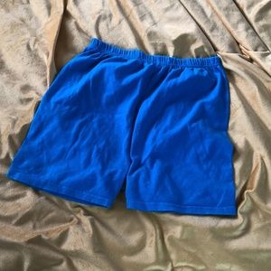 Sky blue biker shorts